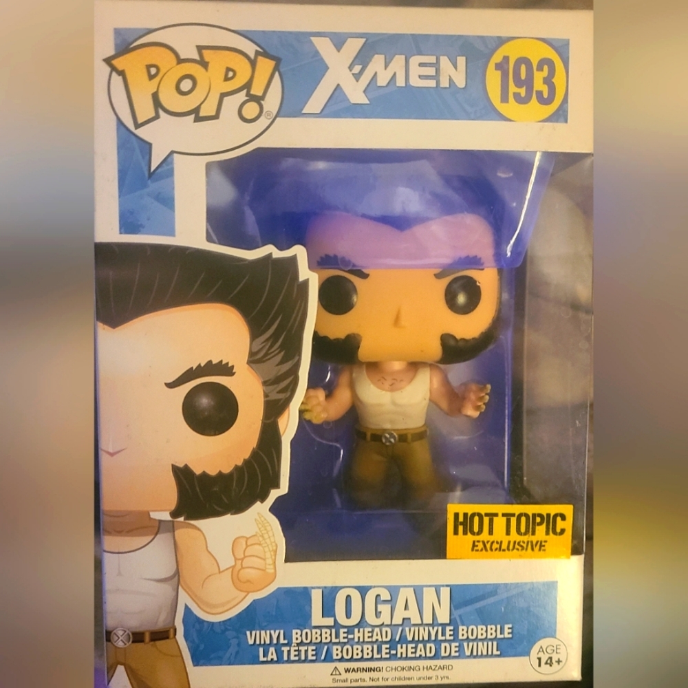 Funko Pop! X-men Logan bobble head, Hot Topic exclusive #193
